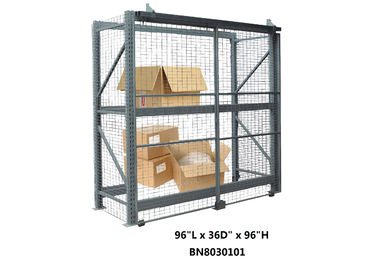 China Hochfester Materialausgabe-Käfig, Stahlmaschen-Speicher sperrt 96&quot; lang X 36&quot; tief X 96&quot; Hoch ein usine