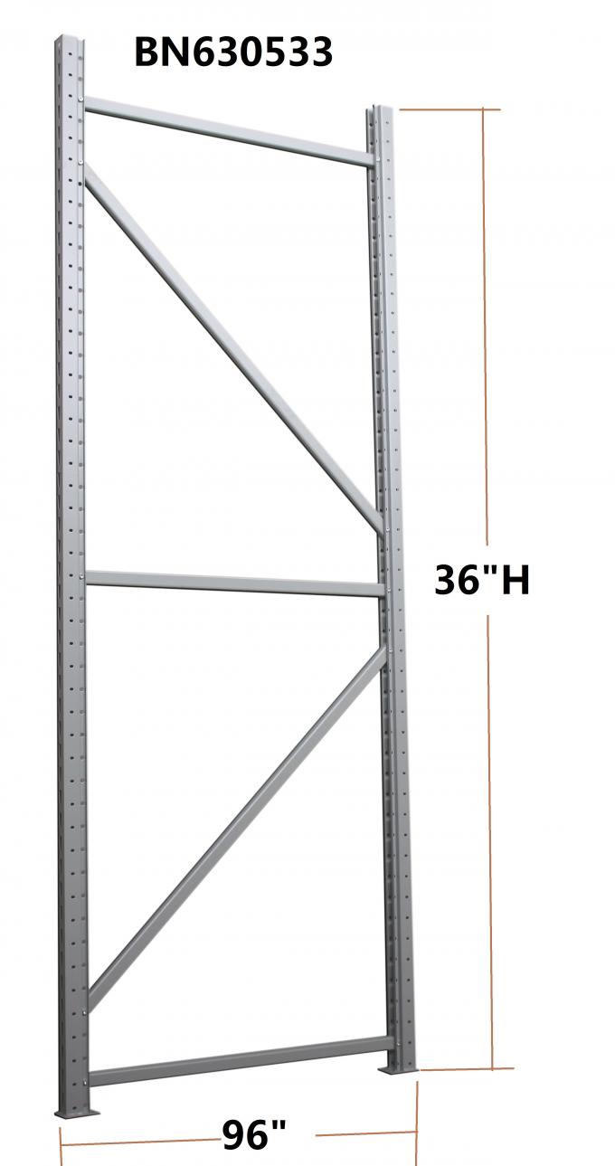 Super breite freistehende Fach-Stahleinheit, 36 * 96 Zoll-Palettenregal-aufrechter Rahmen